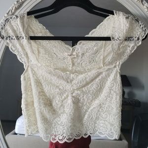 NWOT Lace crop top